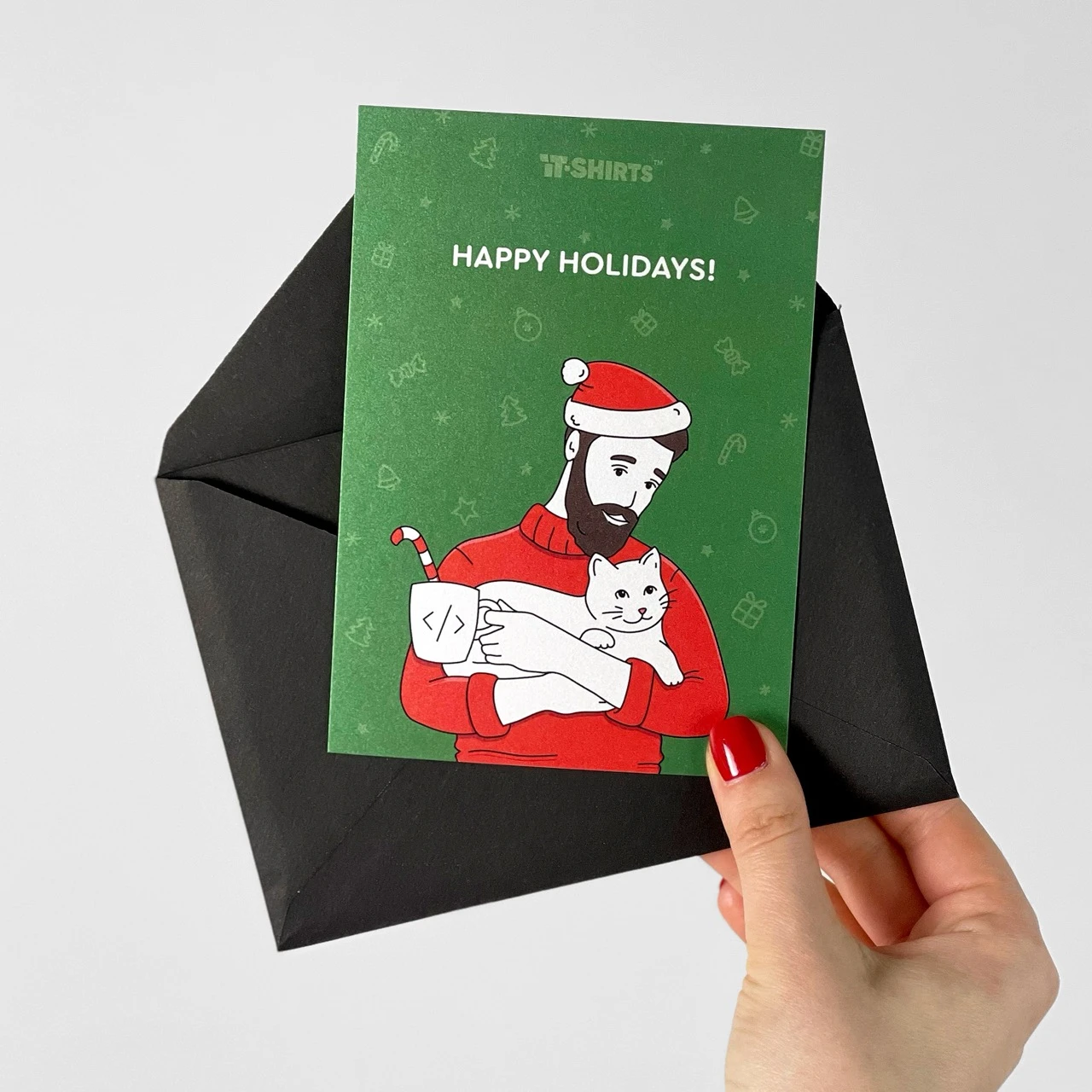 Листівка «Happy Holidays!», у чорному конверті