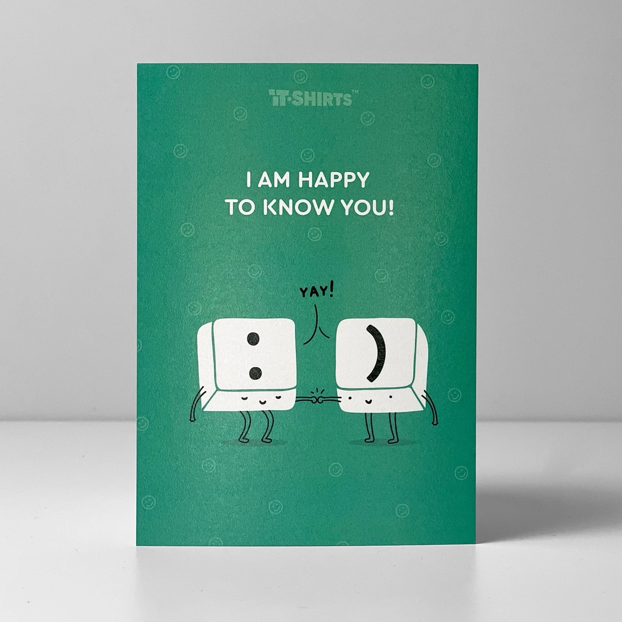 Листівка «I am happy to know you!», у чорному конверті