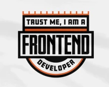 Футболка програміста «Trust Me, I'm a Frontend Developer», з емблемою