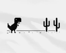 Футболка айтішника «T-Rex Google dinosaur», з динозавром і кактусами