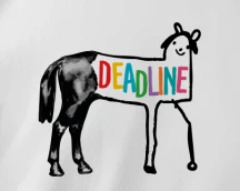 Футболка айтішника «Deadline» з недомальованим конем
